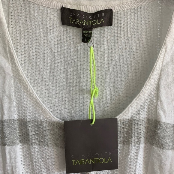 Charlotte Tarantola Striped Buttoned Down Cardigan - Picture 4 of 12